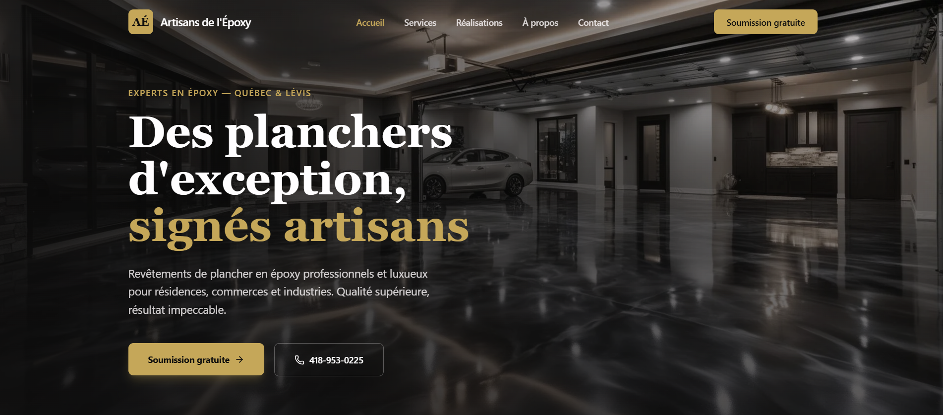Site web Artisans de l'Époxy